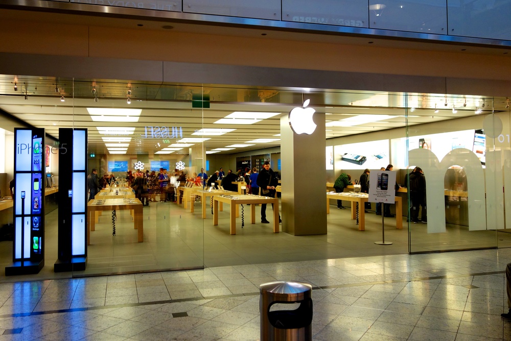Augsburg is a relatively small city yet has a large mall-style Apple Store. There are nine others in Germany, but none yet in the capital, Berlin.