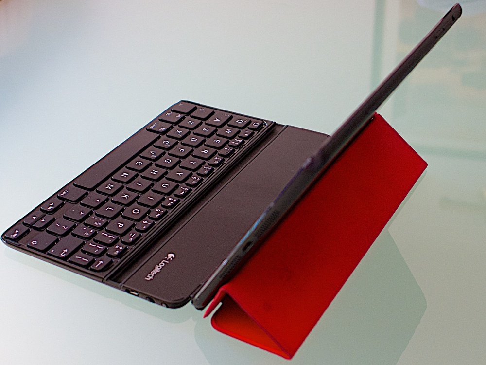 My preferred option, retaining the Smart Cover as a stand and clipping the keyboard to the mini magnetically. It turns the mini into a sort of netbook and is ergonomically preferable