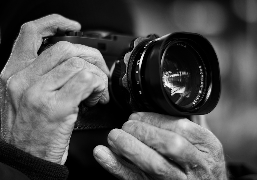 George James behind his Noctilux