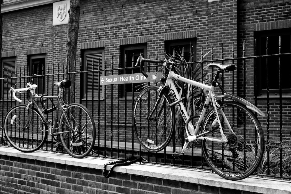 Abandon hope, all ye who enter here. These frisky bicycles are raring to go despite the risks (photo Mike Evans)