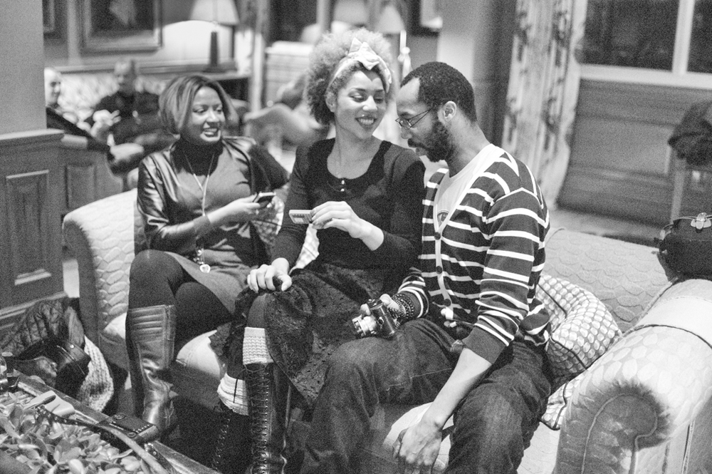 Joy Villa, centre, with two of the course participants
