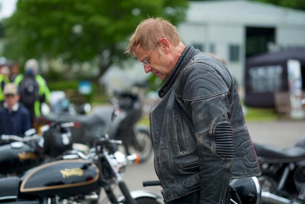   Norton Day at Brooklands in June brings out the true enthusiasts. Leica M and 75mm APO-Summicron  