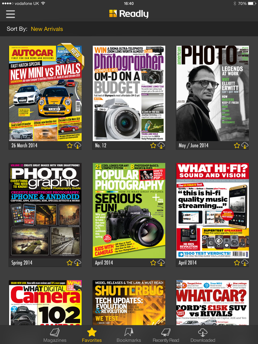 Within minutes of opening my account I had set up a pageful of favourites, including no fewer than six worthwhile photography monthlies. If I confirm the subscription after the two-week trial, Readly will cost me a reasonable £9.99 every month.