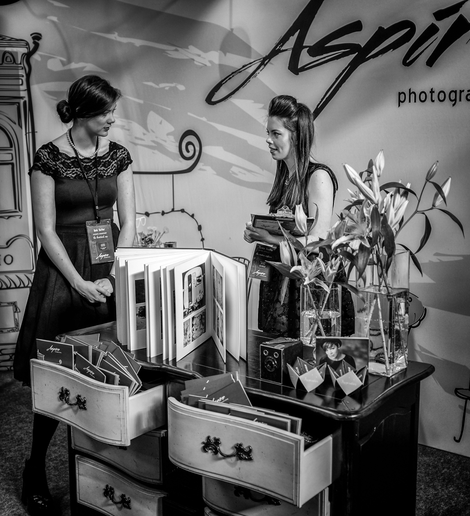 There was too much emphasis on wedding photography and album paraphernalia for my liking, even though it does make a pretty picture (Fuji X100S, ISO 200)
