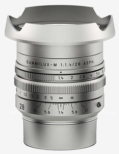 The new 28mm Summilux ASPH will be a match for the silver-chrome Monochrom