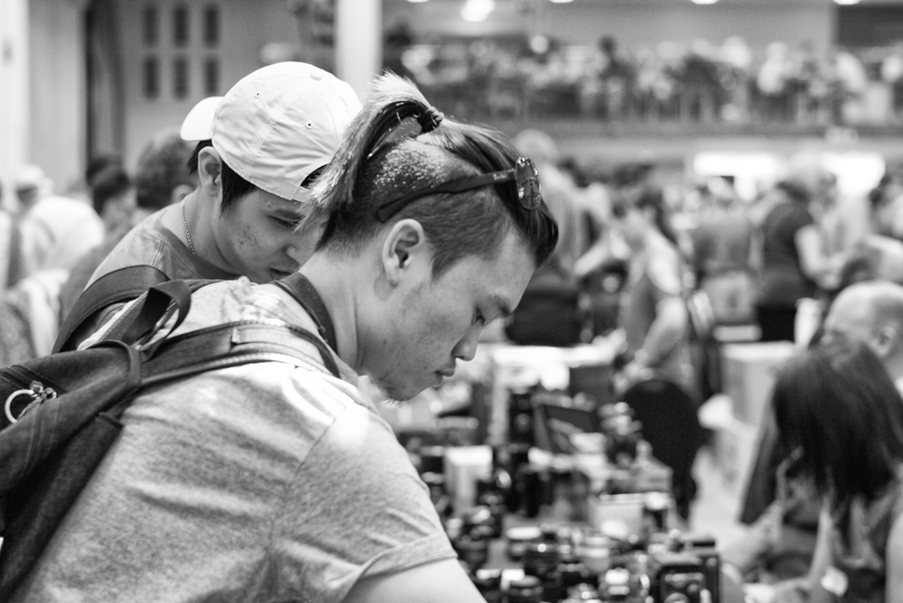   Vintage camera fairs tend to attract vintage buyers, but there is huge interest among younger enthusiasts, especially from Asia where film cameras are enjoying a tremendous revival as an antidote to digital excess  