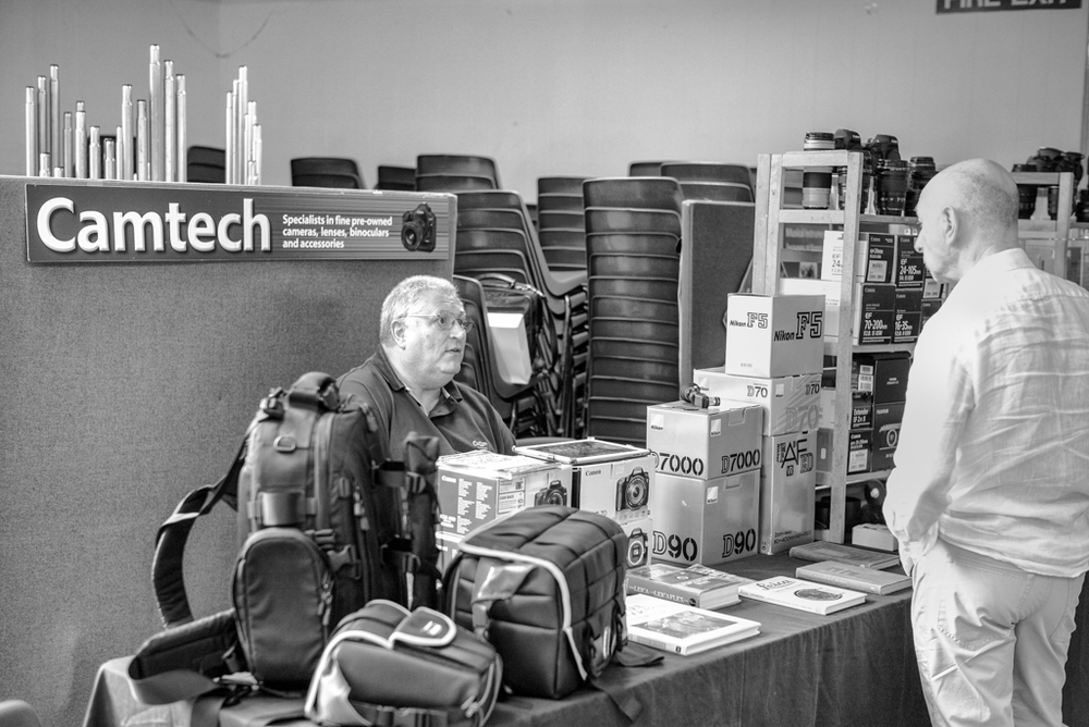 A nice collection of used Leica gear among the Nikons and Canons from well-known dealers Camtech. Behind the counter is Camtech