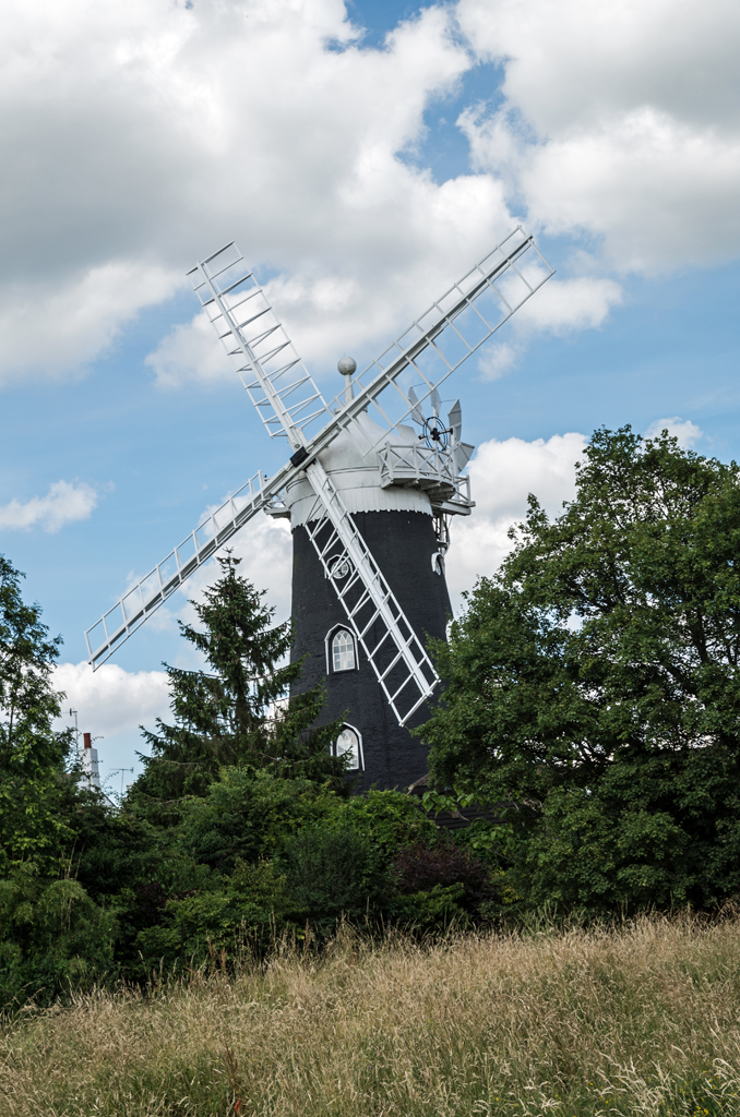   Living in a windmill must be good for the free electricity; but imagine arranging the furniture around those circular rooms. Photo Don Morley with X Vario  