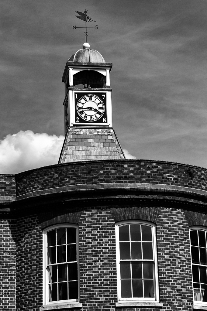   The clock, another nice subject for the MM. This is an example of a heavy crop of the original frame. It demonstrates both the quality of the Tri-Elmar (at 50mm) and the terrific resolving power of the Monochrom (Photo Mike Evans) (Original uncropped version below)  