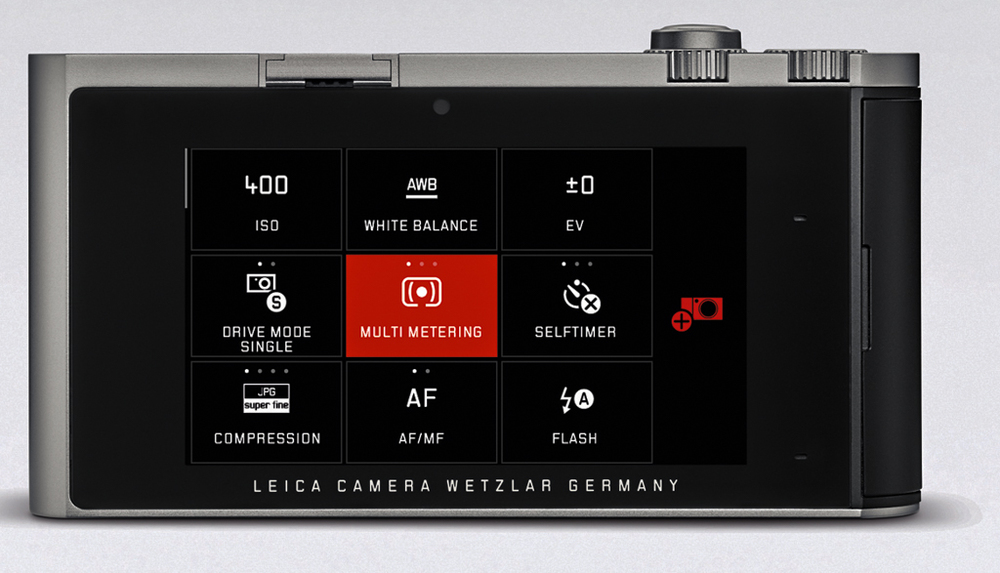The My Camera or home screen is the central control centre for the T. You can choose nine (or more if you wish) favourite functions. In effect, you design the camera back yourself. All functions are clearly labelled to avoid confusion