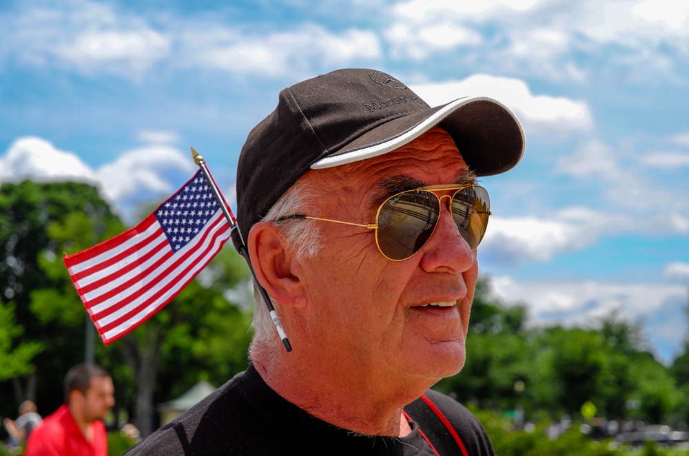   Dutch visitor gets ready for July 4, 75mm, ISO 100  