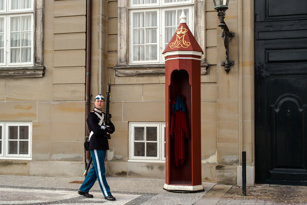   Only slim soldiers need apply for the royal guard ( Den Kongelige Livgarde ) at  Amalienborg Palace , Leica M, 50mm Summilux  