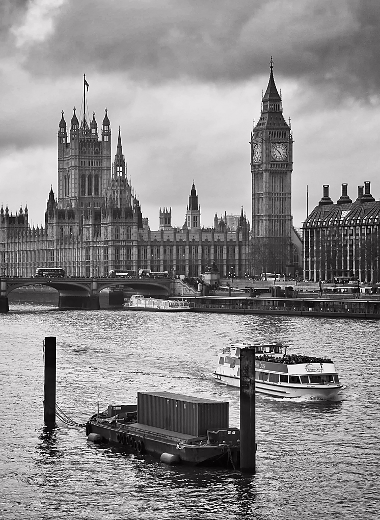 Home James: the Palace of Westminster seen in the fading light of a dismal February Saturday from near Waterloo Station, starting point for the homeward journey. Photo by Mike Evans