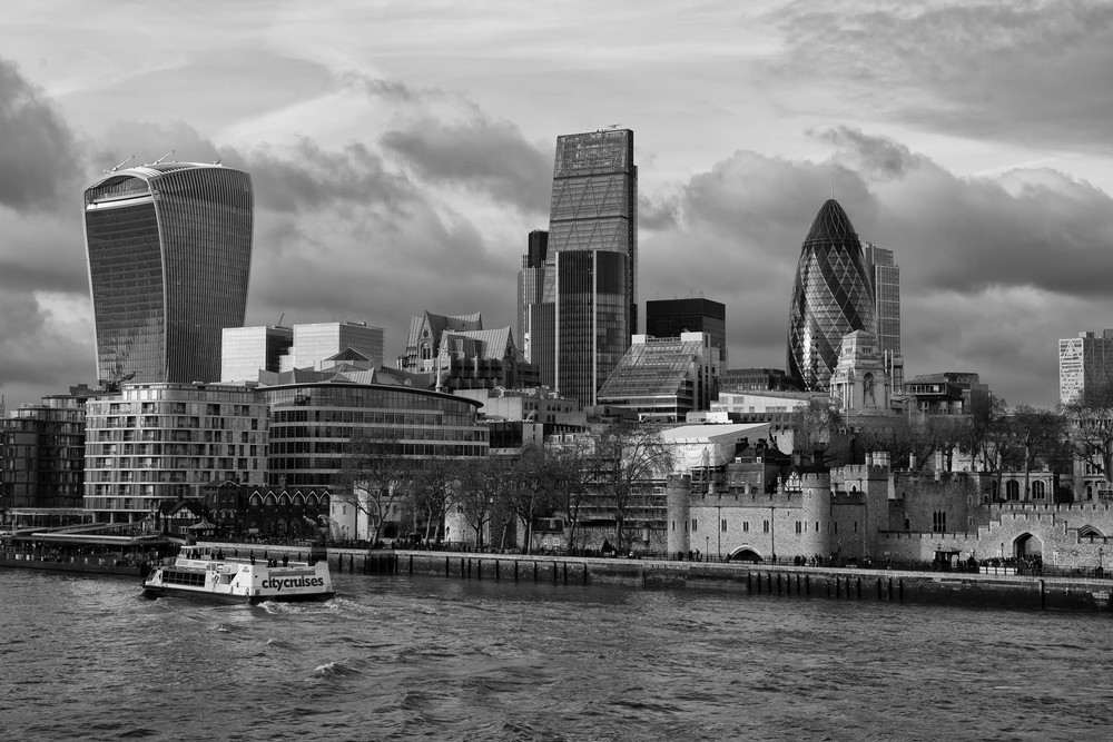 A punchy monochrome conversion from the same Leica frame