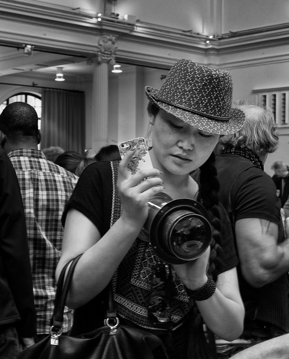 Above and below: Visitors come from all over the world. I spoke to a couple of UK-based students who were acting as agents for collectors in the Far East. iPhone pictures of lenses and cameras were zipping back and forth and purchases were being made to order