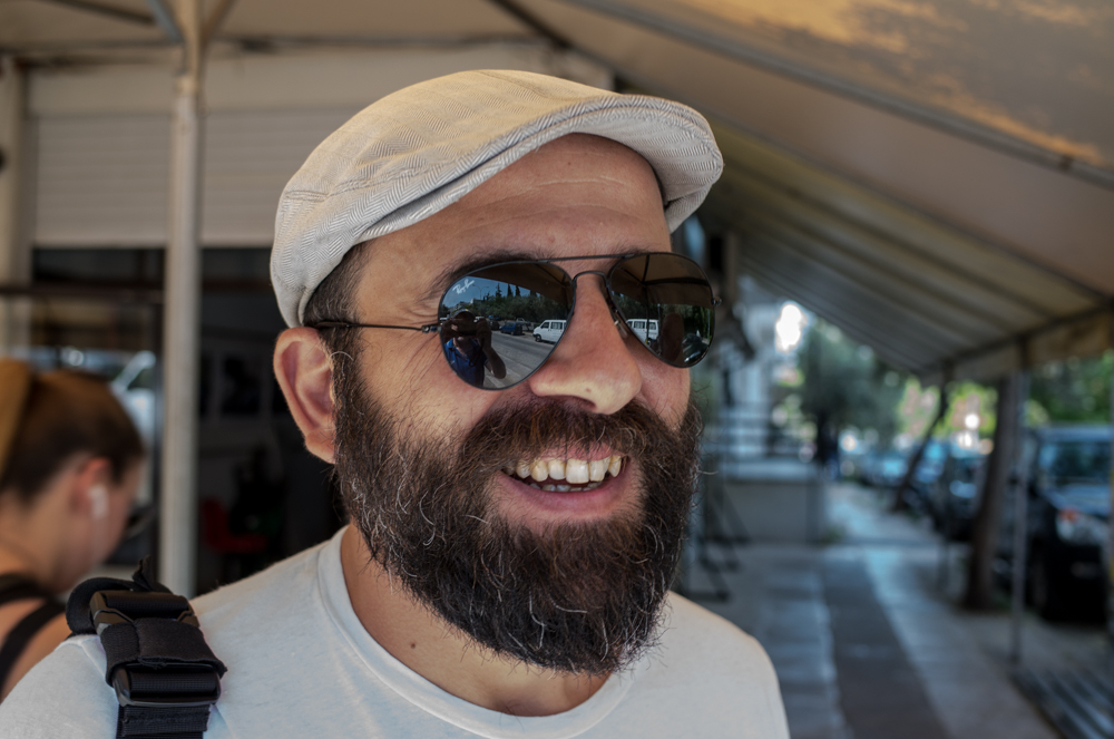 Panagiotis Katsos, the large-format specialist, has an English accent like a native