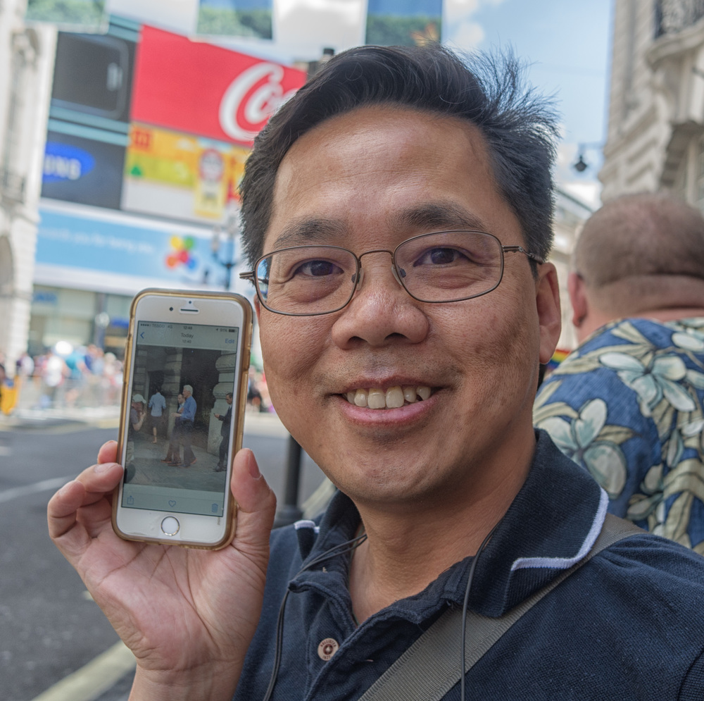Kwai was pleased as Punch to capture the former President on his iPhone (Photo, Leica X1, vintage 2010)