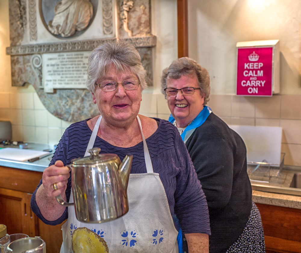  Ladies that volunteer: Wartime spirit in this York tearoom run by English Heritage in the ancient St. Crux church on Whip-Ma-Whop-Ma-Gate 