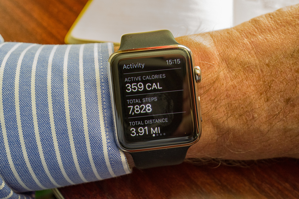Active calories, total steps, total distance walked: These results are measured against self-selected goals and there is a strong incentive to keep up the action