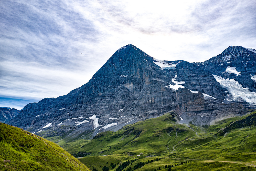 North face of the Eiger near to Kleine Scheidegg, overlooking Grindelwald
