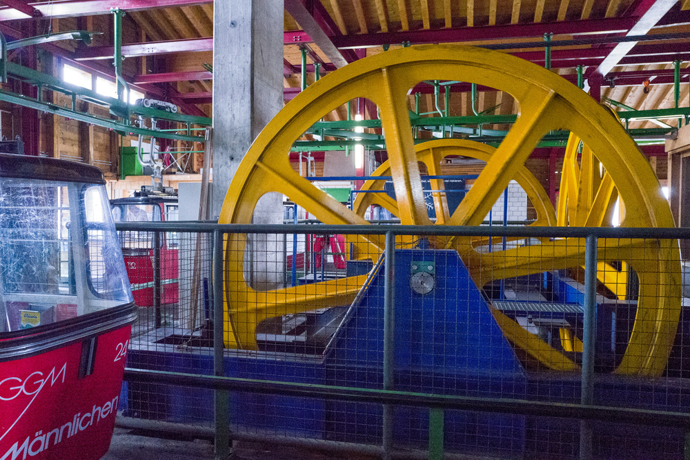 Winding gear at the Männlichen Gondolbahn (an example of ISO 12500)