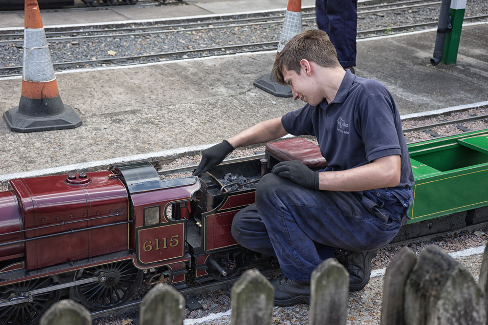 Stoking the firebox