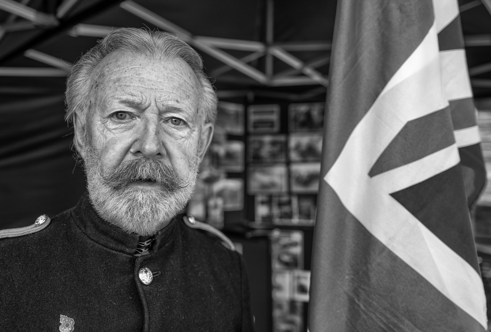 Bob Webb, saxophonist and jazz musician is a stalwart of Brooklands Club events and always manages to dress for the occasion. This time he is wearing the uniform of the nearby Gordon School