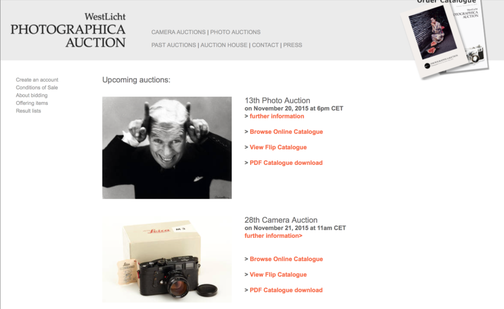  Westlicht is one of the most popular Leica auction sites 