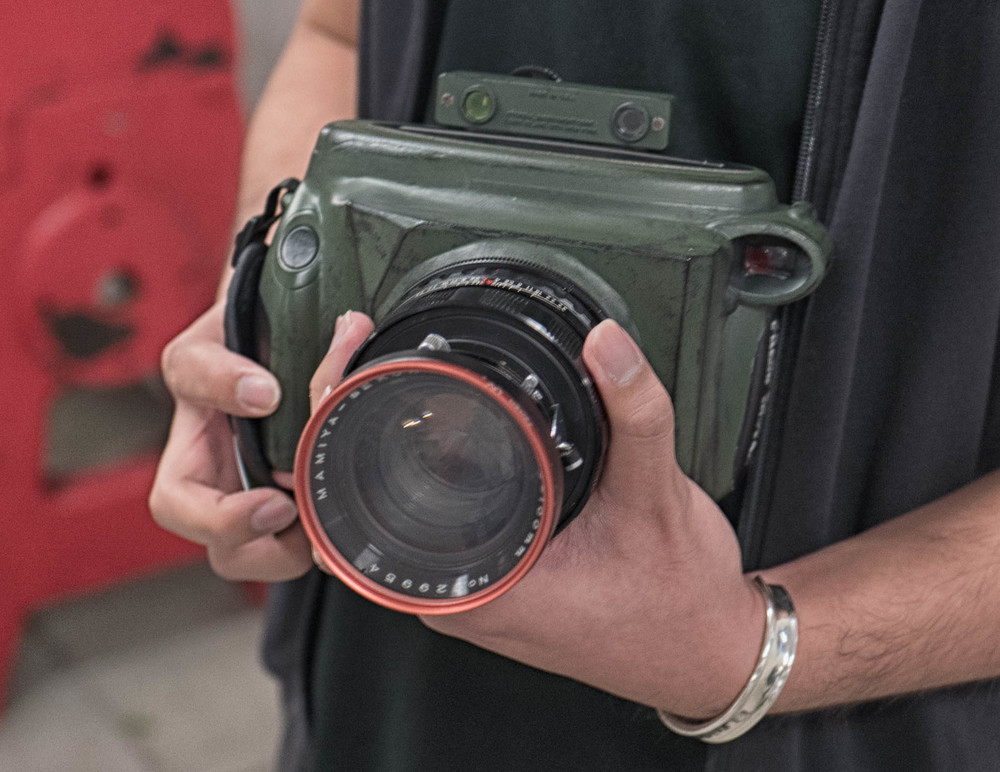  This home-made instant camera looks the business. It contains a modern Fuji Instax camera which produces better quality prints than the old Polaroids 