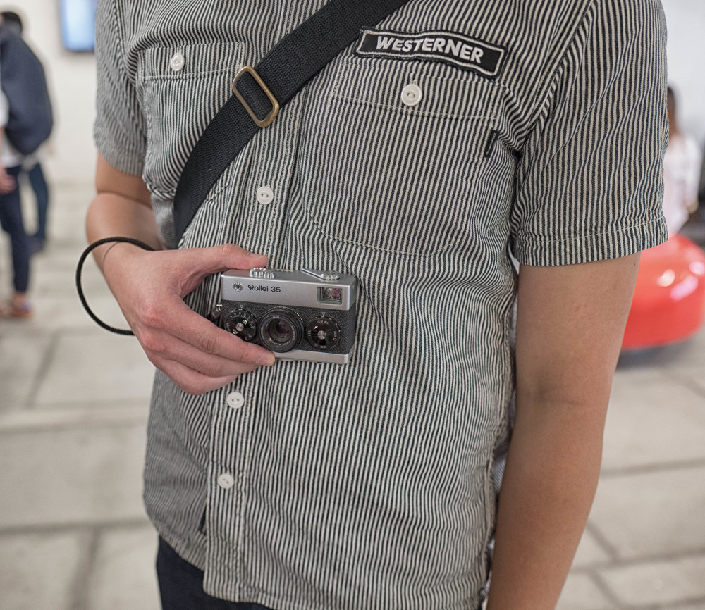  This little Rollei 35 is one bit of neck-dangled candy that was getting a lot of use. Not just for show. 