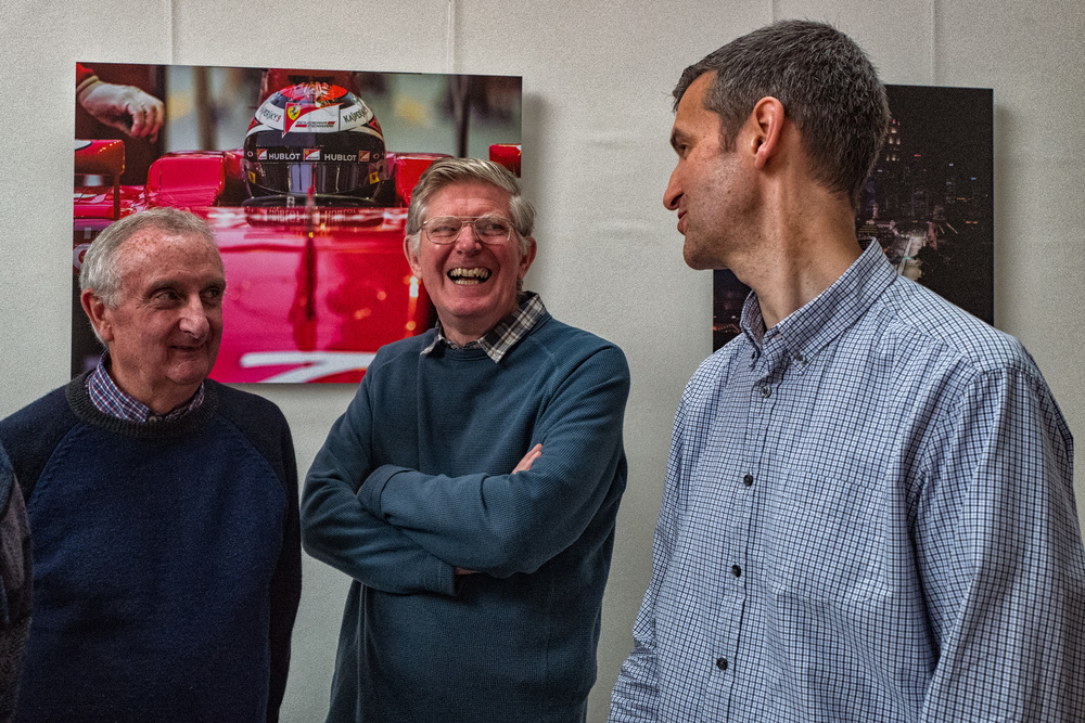 Tom Lane, Malcolm Reed and TLS magazine editor Phil Coomes
