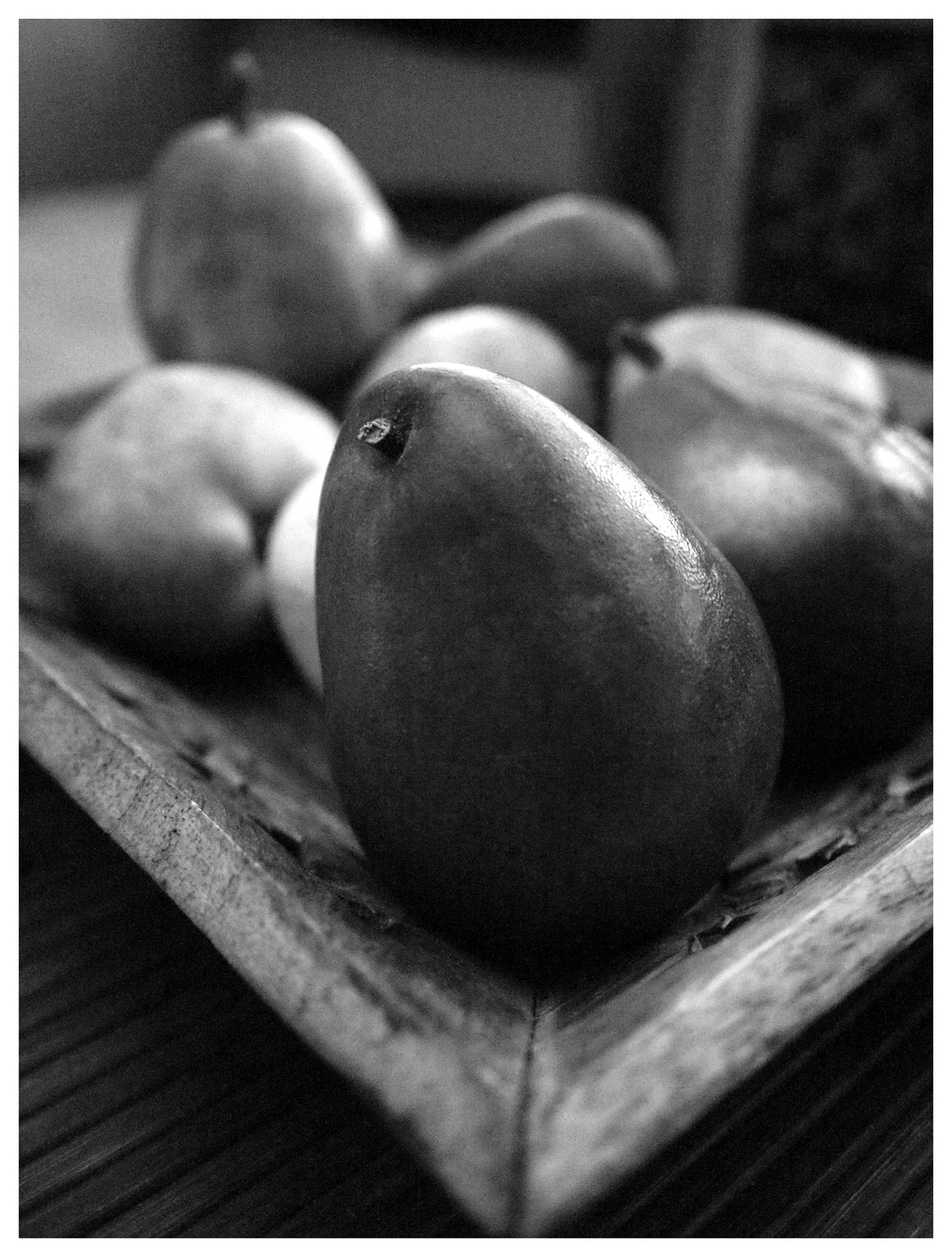 Mono and macro apples and pears (Bill Palmer, Olympus EP1)