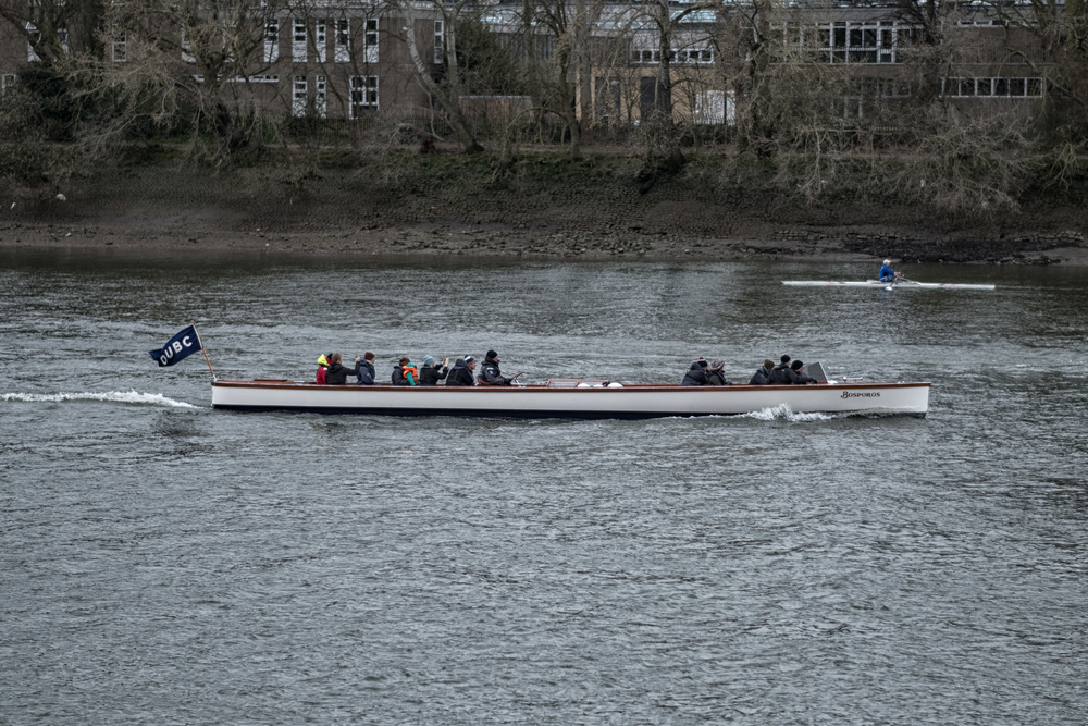 The clue is in the following launch, the Bosporus, with an OUBC flag flying proudly at the stern