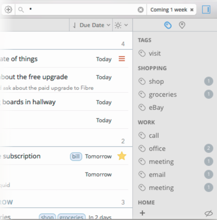 Tags can be added to help with organisation or to introduce contexts if needed