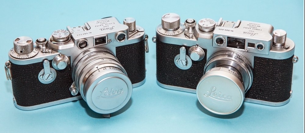 My current Leica IIIf and IIIg models. I was disappointed in the IIIg when it arrived unexpectedly, even though it was the latest model. But I came to appreciate it nearly fifty years later.