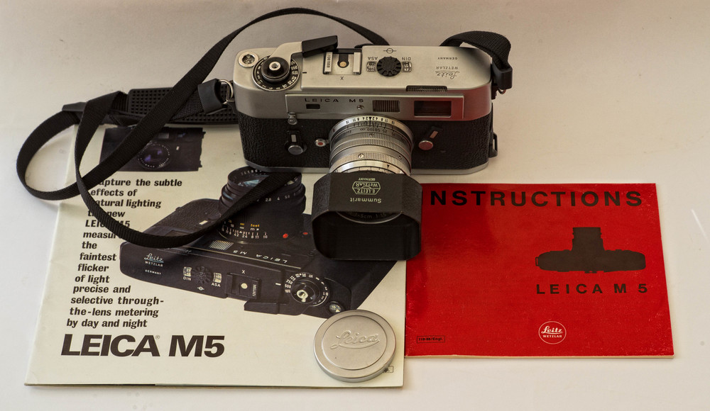 Above: The M5 with 50mm Summarit and hood