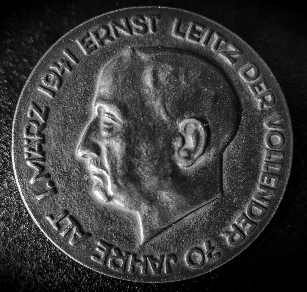Above: A medal struck by Leitz to commemorate Ernst Leitz II