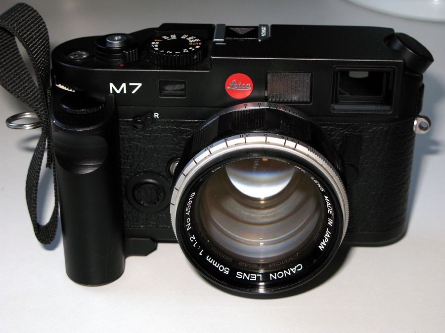  Leica M7 0.85  with Canon 50mm f/1.2 and Rapidgrip Sling  
