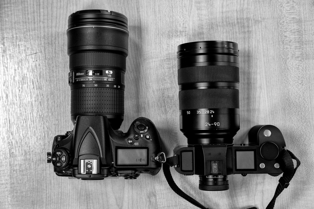 When you compare the Leica SL with a full-frame DSLR and equivalent (although shorter-reach) lens it doesn
