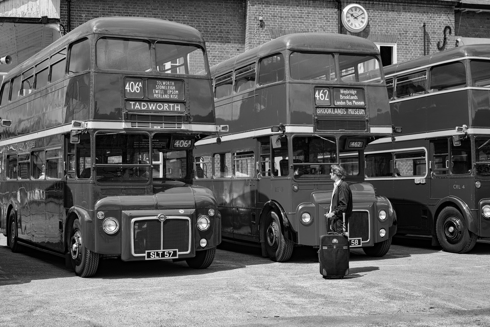 Three of the first Routemasters to enter service in 1954