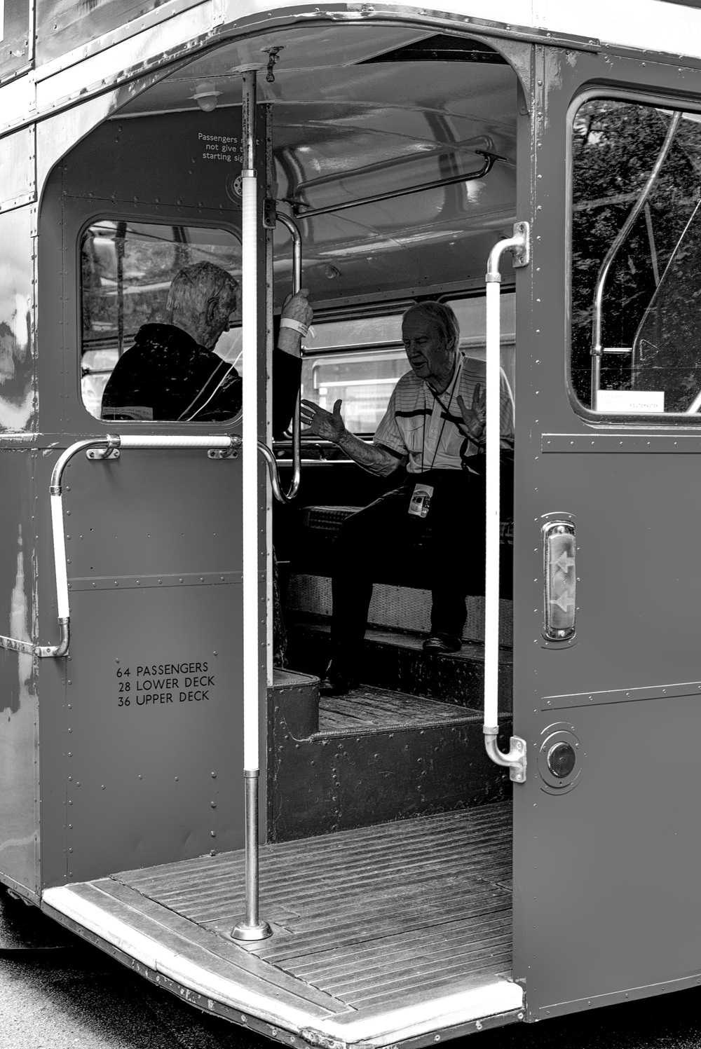 Essence of the Routemaster, the very convenient hop-on, hop-off rear platform. I don