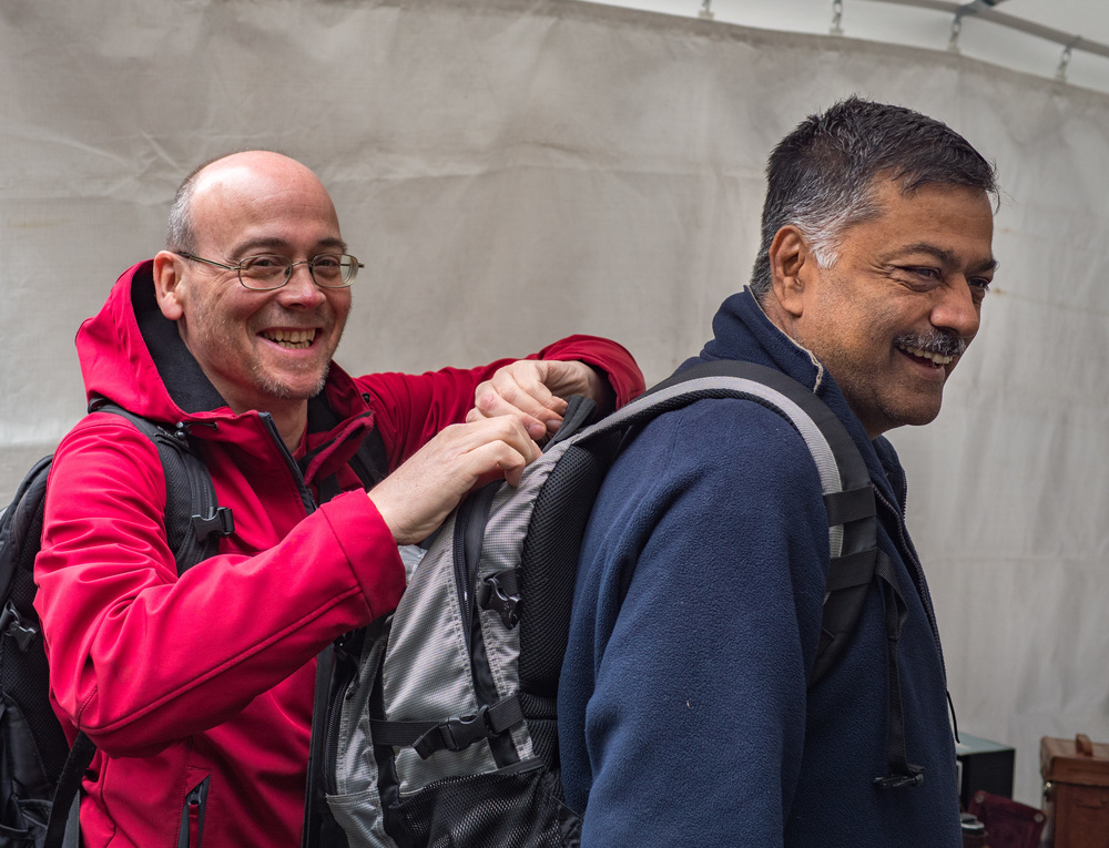 David Woodford and Mahendra Modi of British retailers MW Classic Cameras spending the money and stashing the goodies. Since 1987 the pair have been travelling throughout Europe in search of classic photographic equipment