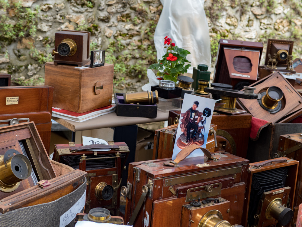 Biévres is a magnet for collectors of 19th and early 20th century wooden photographic gear