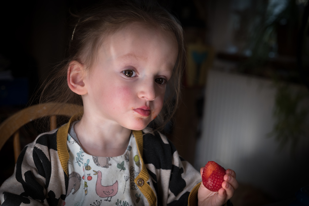 Strawberry time with Sarah and Duck. Leica SL with Leica 75mm APO Summicron