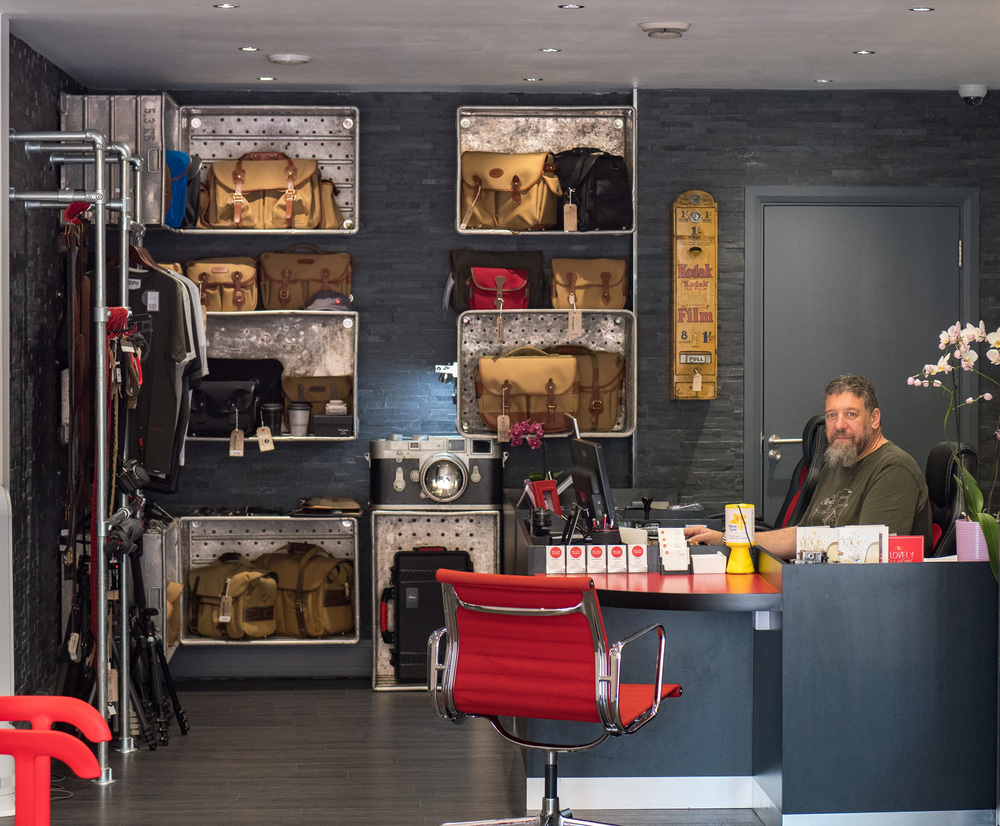 Ivor Cooper at the all-new Red Dot Cameras store in Goswell Road, City of London: