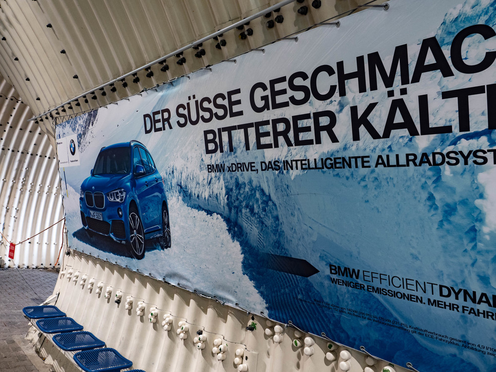Bavarian car, Bavarian mountain: The guys at Bay-em-Vay have the sponsorship thingy tied up