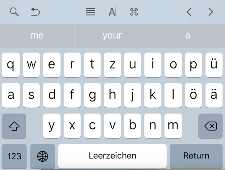 Foreign language keyboards are fine for native touch typists but most people can manage to keep only one keyboard, usually a first language, in the subconscious. English touch typists find it difficult to adapt to unusual layouts such as this German keyboard with its z and y transposed, not to mention those irritating Umlaut keys lurking on the right.