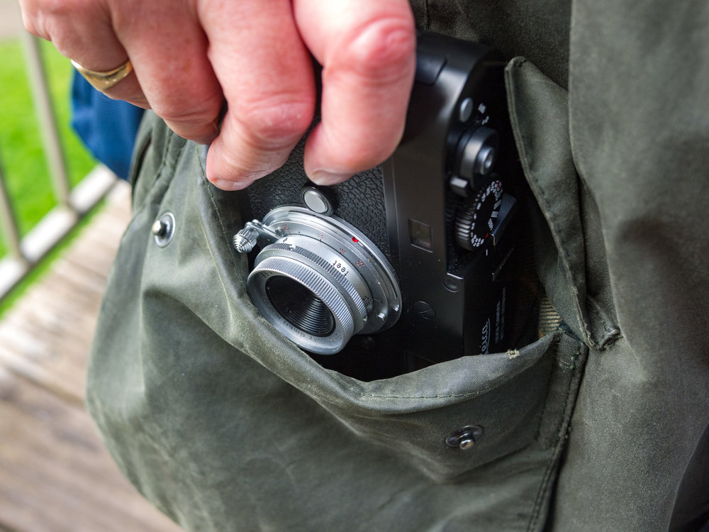Not quite a Leica I but nearly as convenient for slipping in the pocket of one