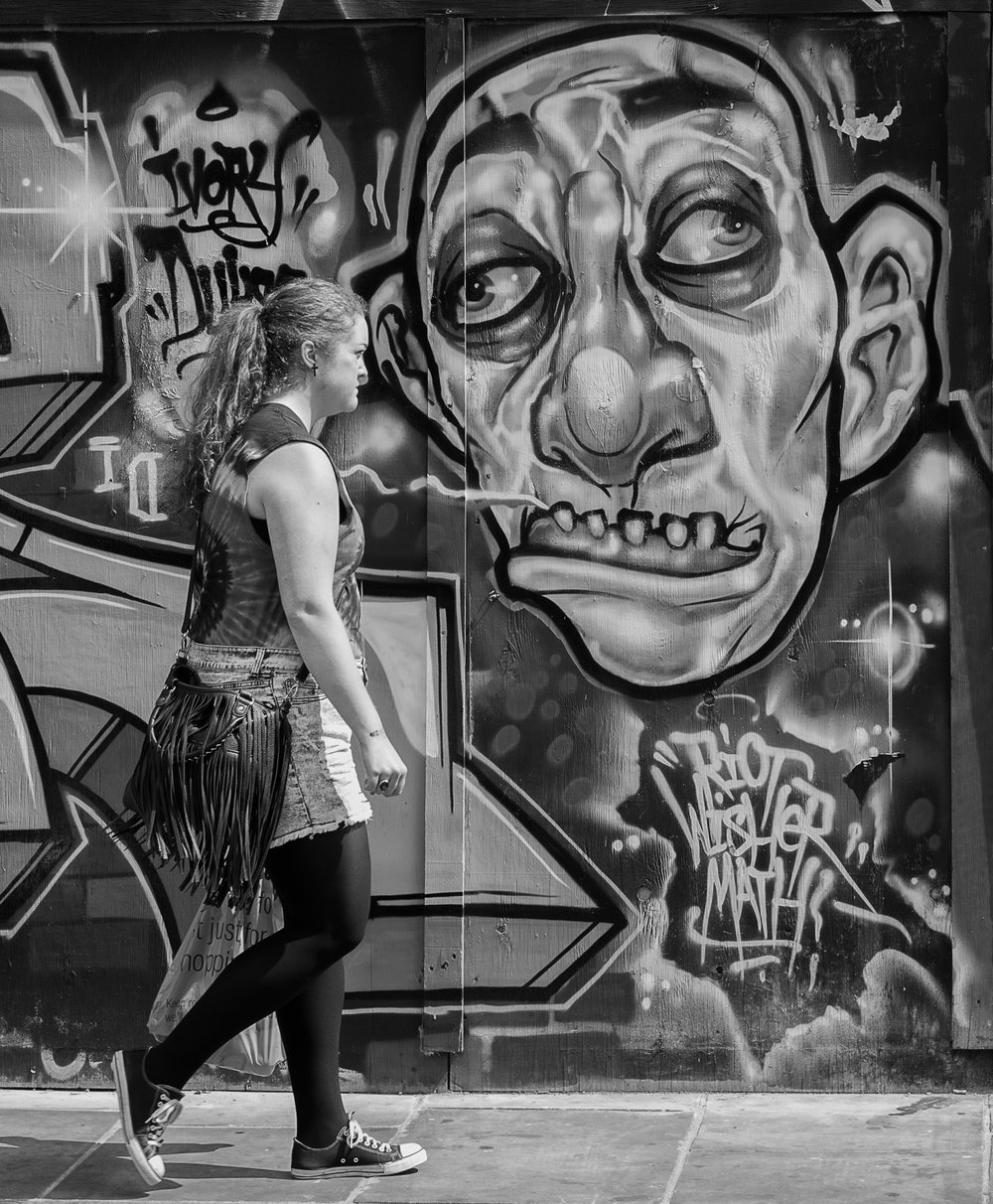 Scary Faces, Brick Lane 2012 with the Leica Monochrom Mk.I, 50mm Summicron.