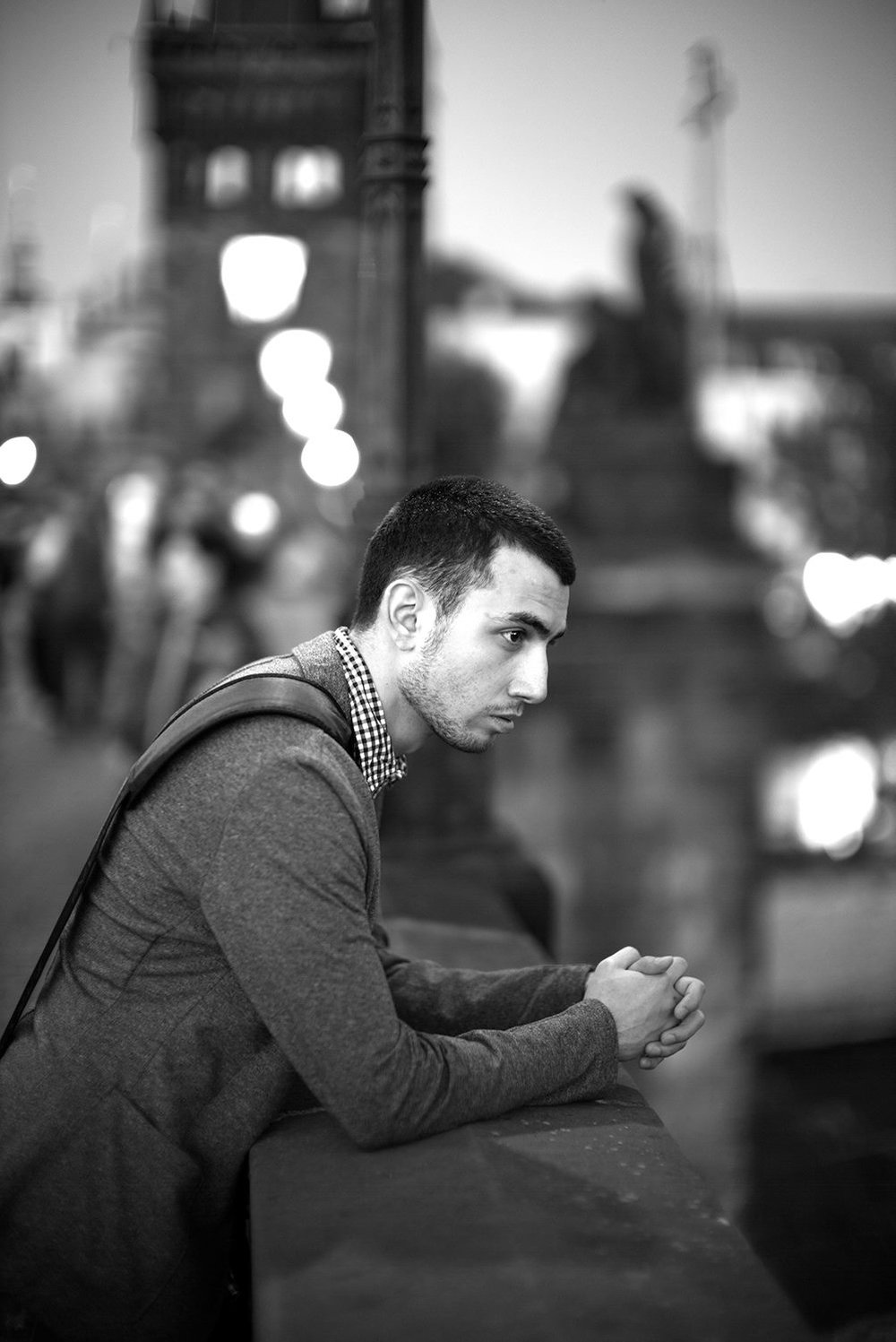 Low light is where the Noctilux shines, as here in this picture by Mark Strachan taken on the Charles Bridge in Prague (Leica photograph)